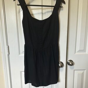 Abercrombie & Fitch Black Romper Shorts with Button Detail